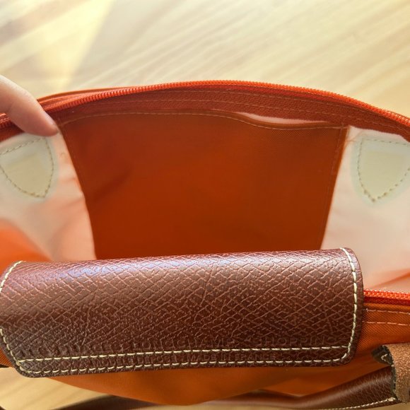 Longchamp Le Pliage | Orange Shoulder Tote Bag - Picture 13 of 13